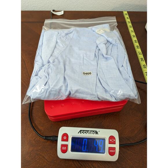 Loft VNeck Blouse L Blue Office Shirt Flowy Long Sleeve Workwear Office Loose - Picture 9 of 9